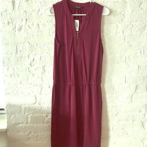 Banana Republic Maroon Zipper Dress